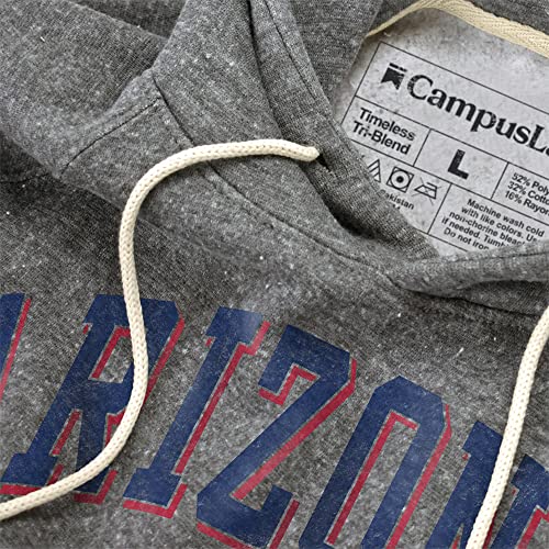 Campus-Lab-University-of-Arizona-Wildcats-Classic-Football-Helmet-Unisex-Adult-Slim-Fit-Pull-Over-Heather-Hoodie-Athletic-Heather-Medium
