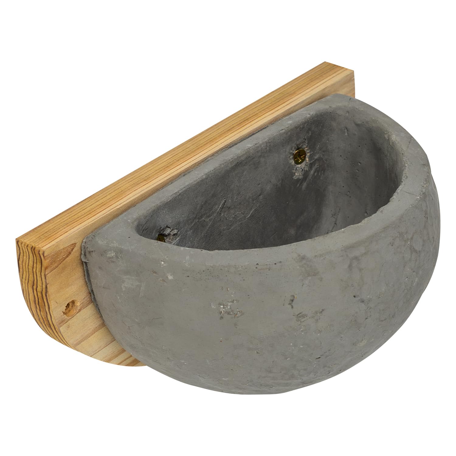 Woodside Wall-Mounted House Martin/Swallow Nest Cup – Cement & Wood Garden Bird Nest Box with Drainage Hole, Easy Fixings Included