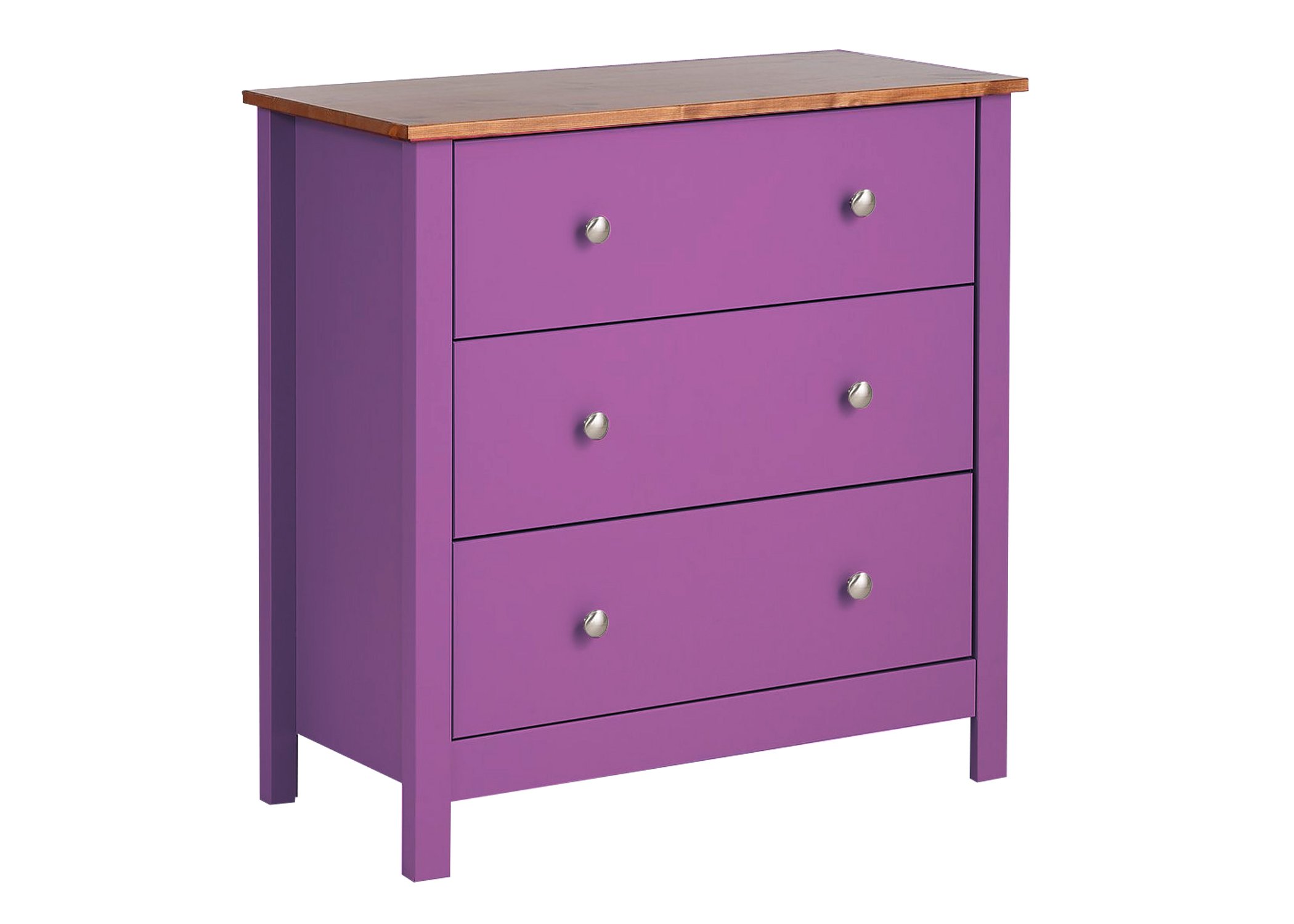 APRODZ Mango Wood Cordoba Chest of 3 Drawers Storage Cabinet for Living Room | Wooden Sideboard | Pink Finish-image-27