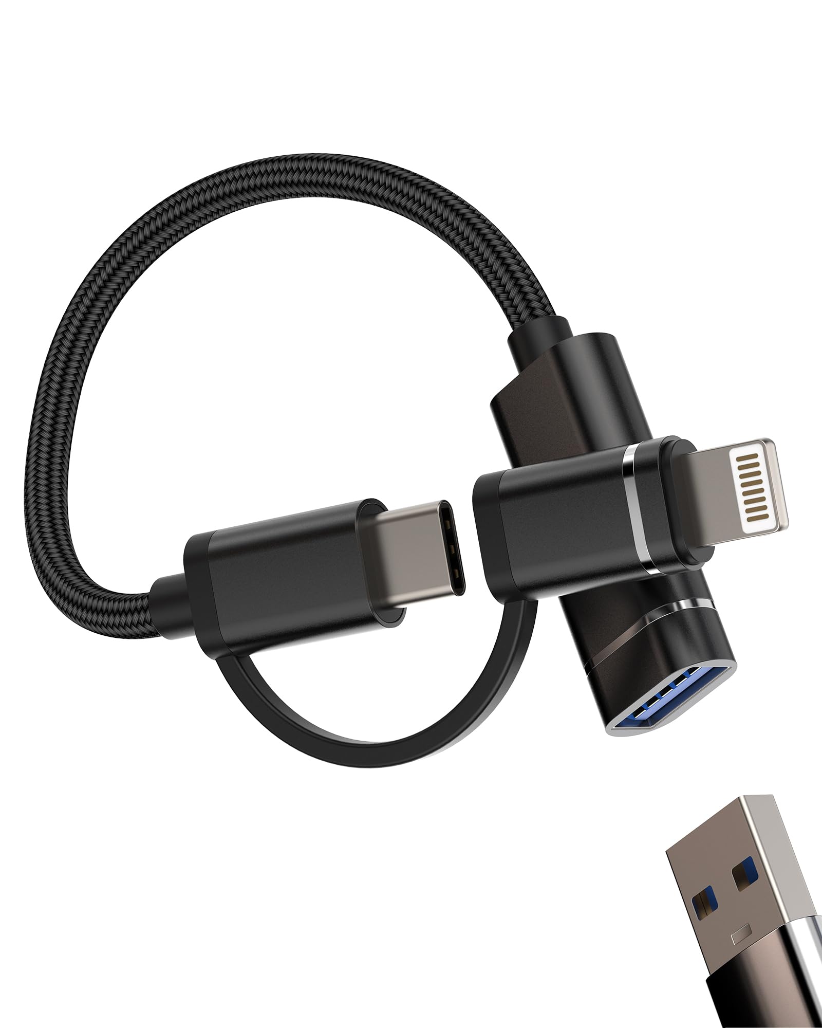 Amazon.com: USB A to UBS C Lightning Adapter Compatible for