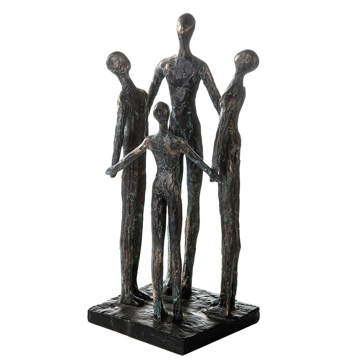 Casablanca Skulptur Group, Deko Figur Bronze, Kunstharz Statue Wohnzimmer, Büro Dekoration H. 30 cm x B. 12 cm - Moderne Skulpturen, Familie, Gruppe