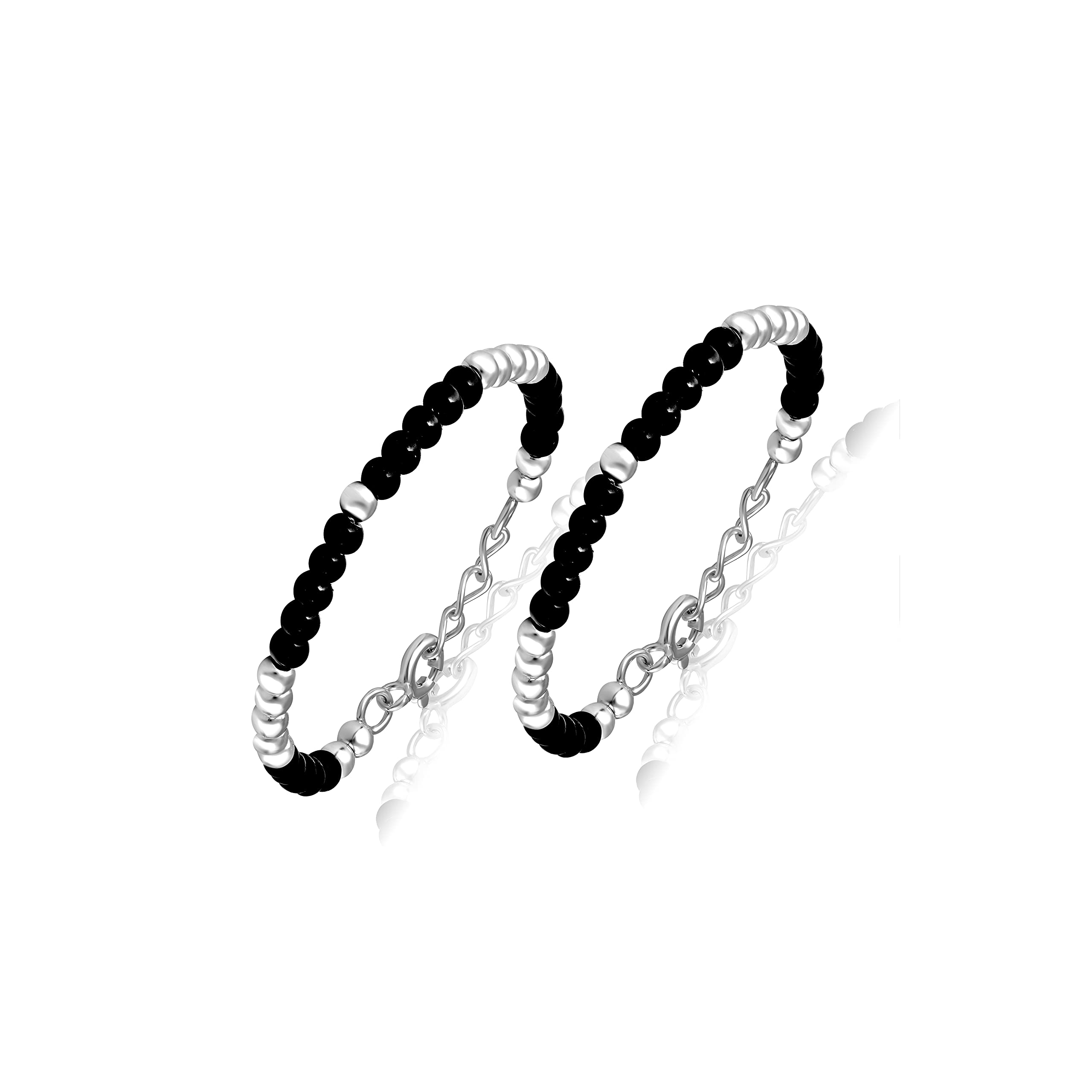 925 Sterling-Silver BIS Hallmarked Black and Silver Beads Traditional Nazariya Bracelet for Kids (B099RMGFS5) Amazon Price History, Amazon Price Tracker