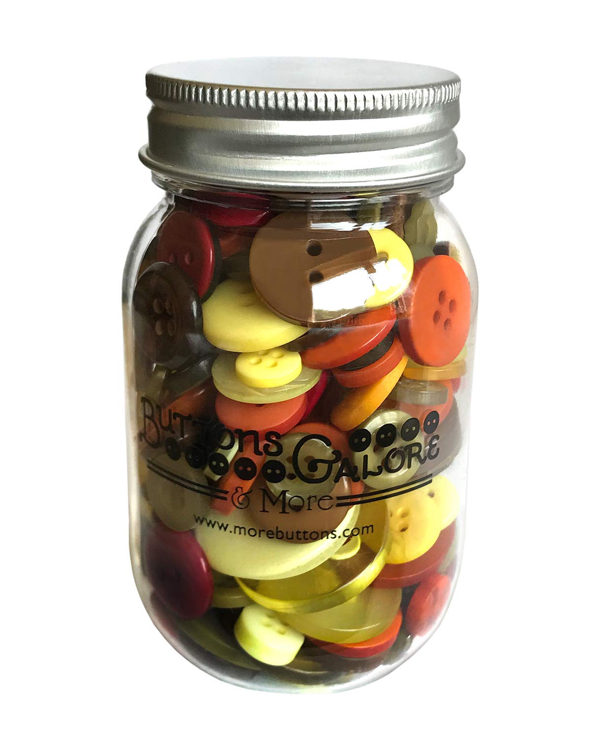 Buttons Galore Button Mason Jars Harvest, Multicolor
