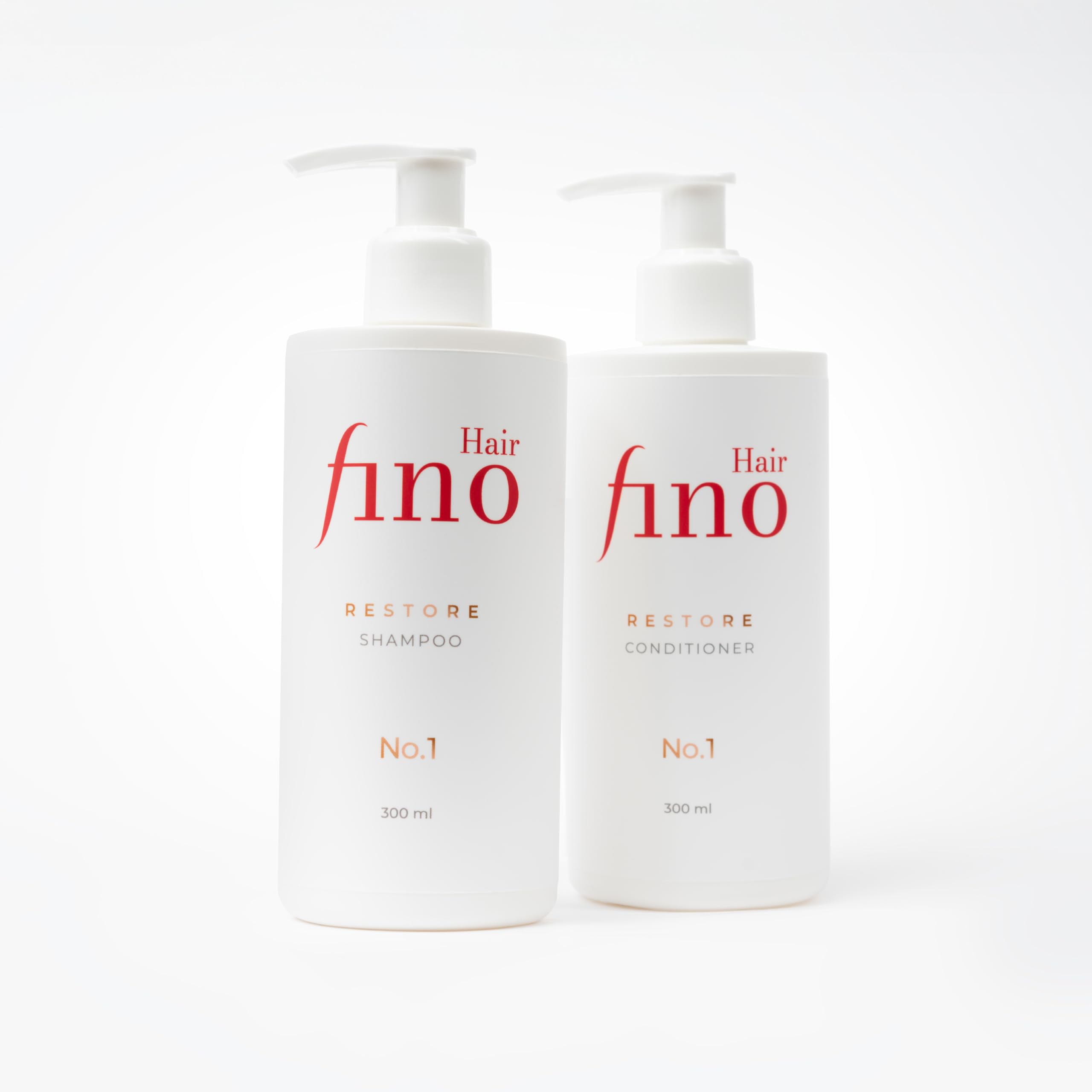 fino Hair Restore - Set shampoo e balsamo n. 1, shampoo e balsamo per capelli danneggiati, con cheratina, biotina e pantenolo, almeno il 97% di origine naturale, senza siliconi e parabeni
