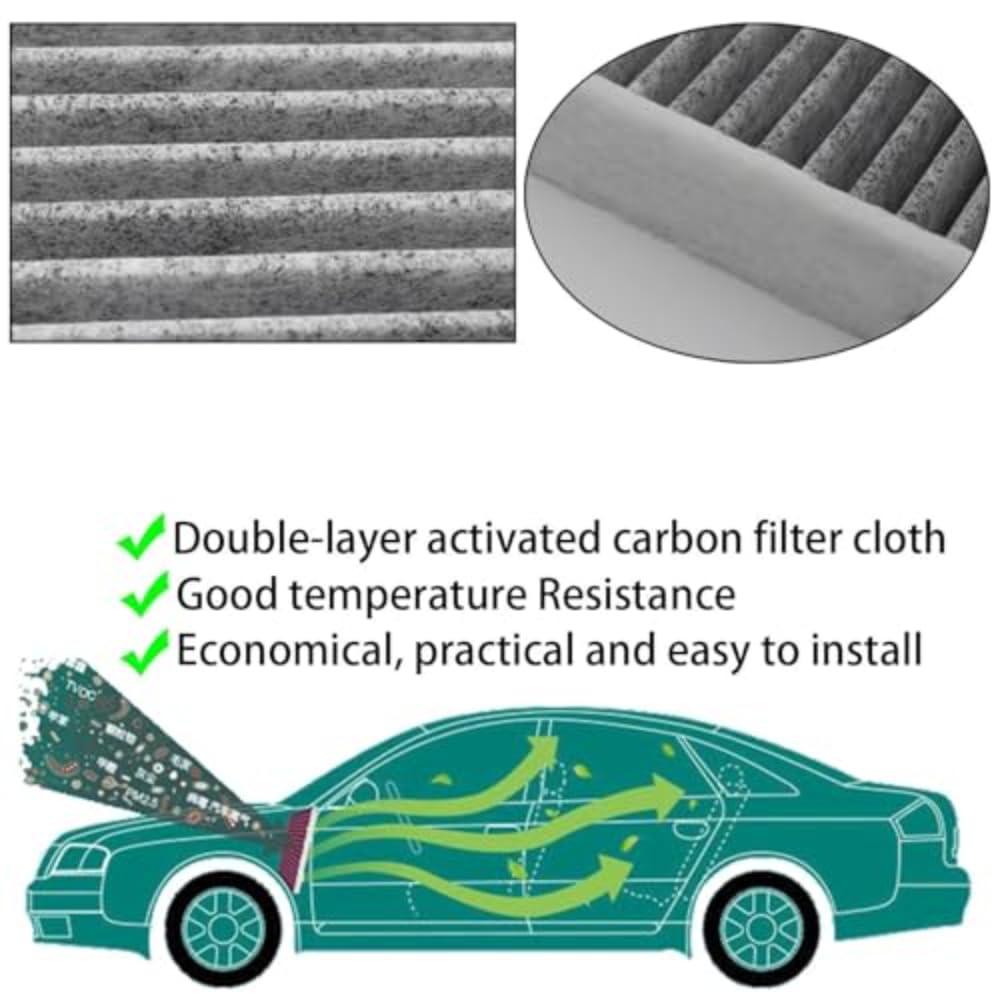 filtr kabinowy Do C-Max Escape Do tranzytu Do Lincoln MKC | AV6N-19G244-AA 3 szt. Węglowy filtr klimatyzacji kabinowej samochodu