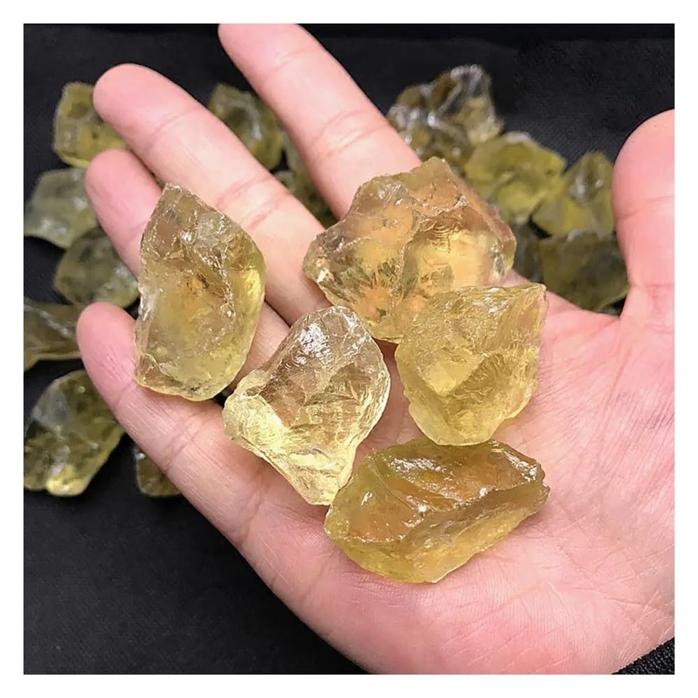 Cristales Naturales en Bruto Amarillos para Decoración y Colección Mineral 50g