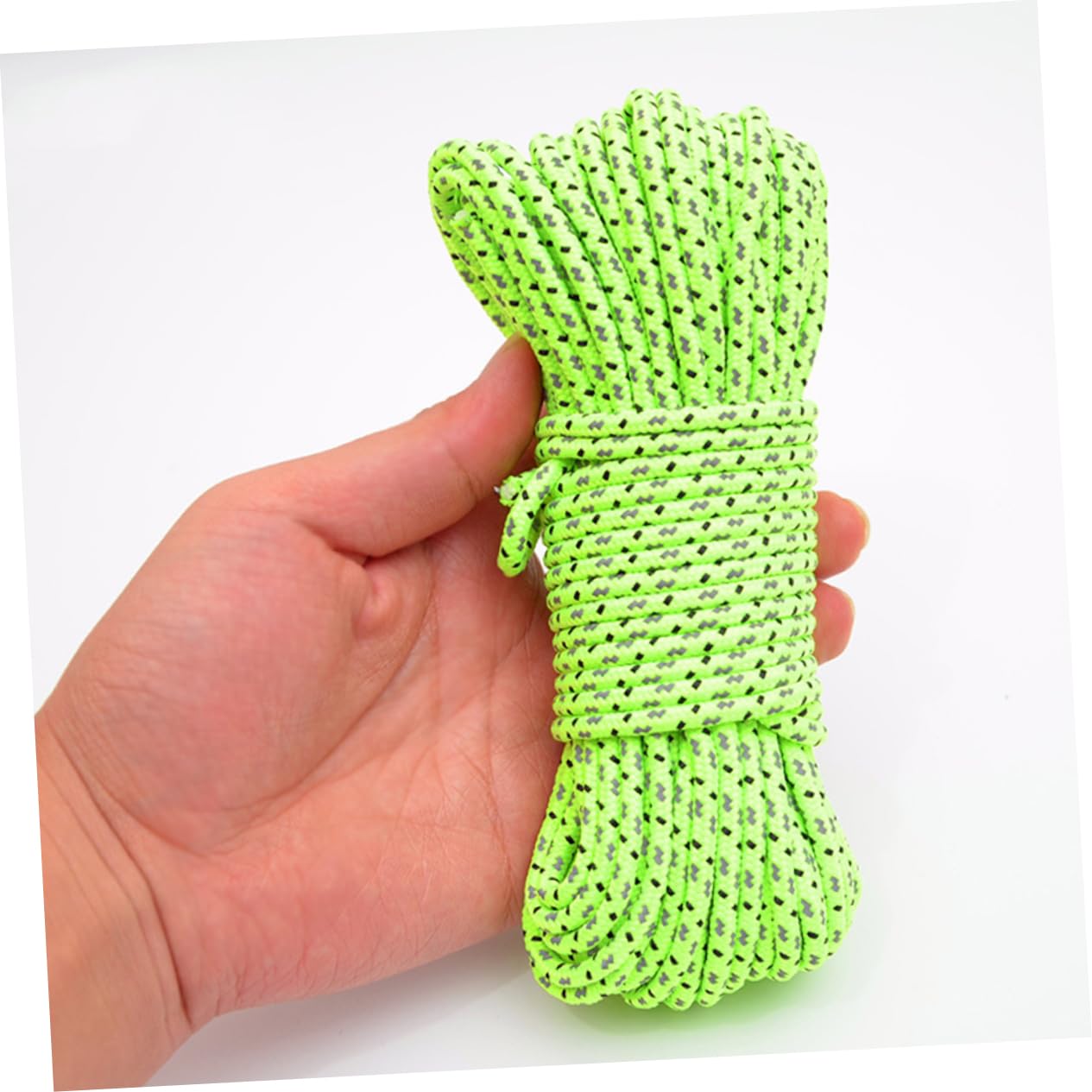 BRIGHTFUFU 1Roll Reflective Tarp Rope for Camping Wind Tent Fixing Cord Durable Outdoor Canopy Tie Downs Lightweight and Portable Heavy Duty Ropes for Hiking and Climbing