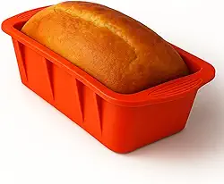 Forma para Pão em Silicone 24x13cm – Antiaderente, Flexível, Resistente, Ideal para Bolos, Pudins e Sobremesas