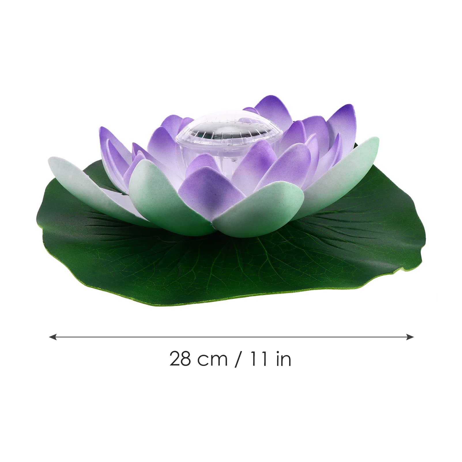 Lumineo Lampada Solare Da Giardino A Forma Di Ninfea, 17 X 6 Cm, In Plastica, 1 - Foto 11