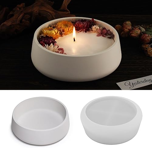 Molde de silicona grande para tazón, moldes de silicona para cemento de resina y concreto, molde de almacenamiento de contenedores grandes, soporte