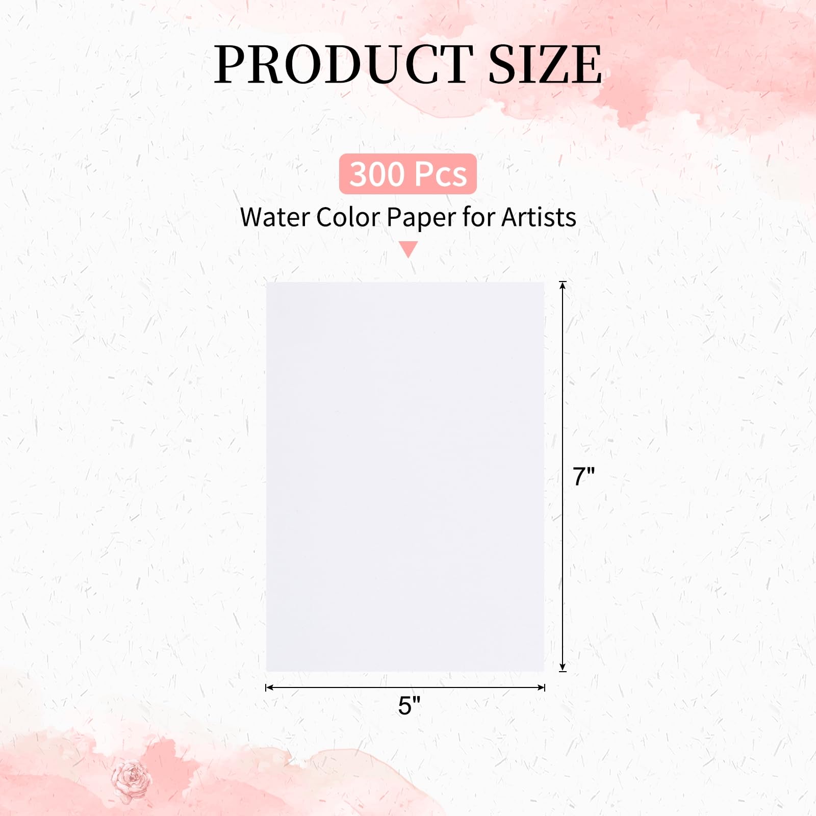 PATIKIL 300 Feuilles 5"x7" Papier Aquarelle En Gros Papier Peinture Coton