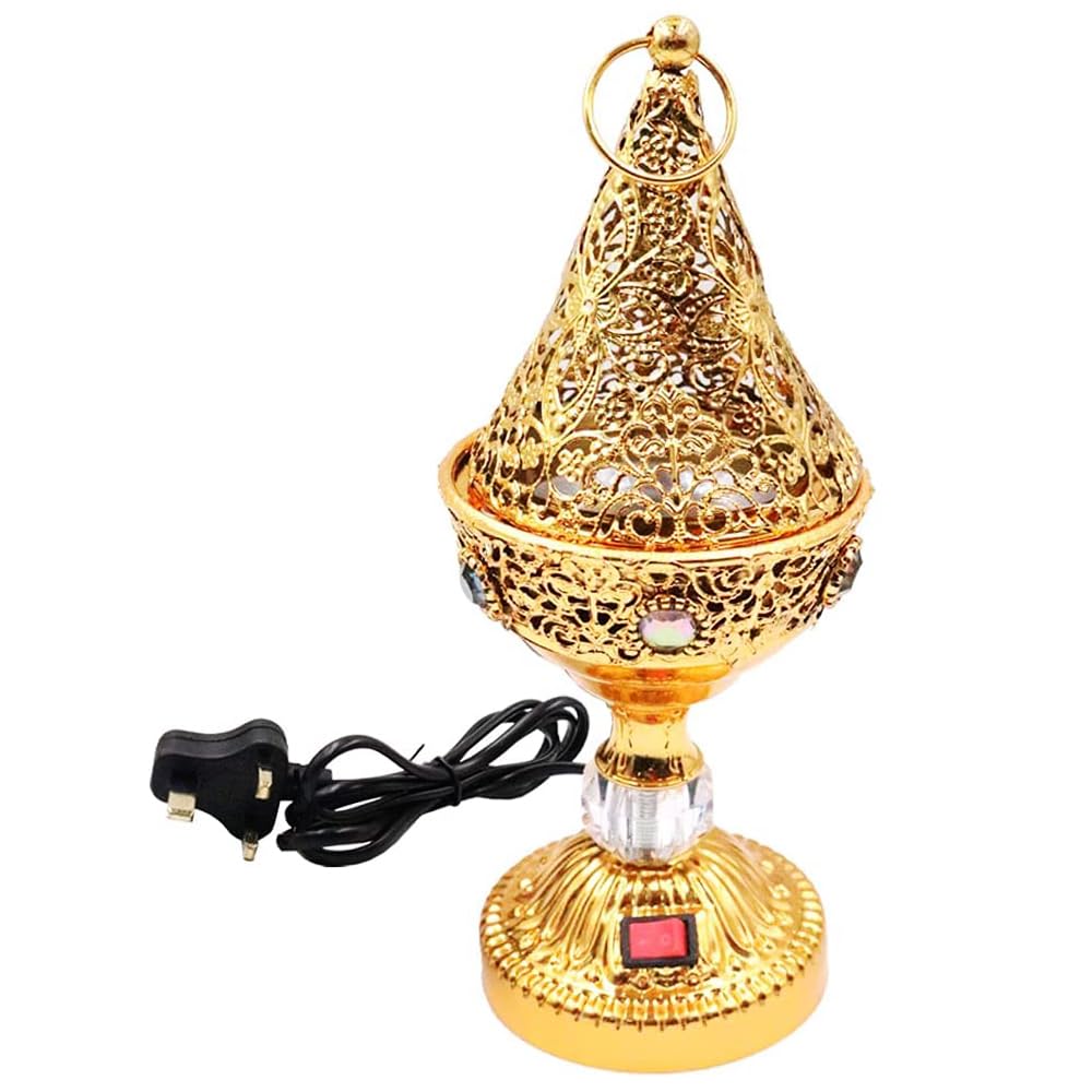 Elegant Electric Oud Bakhoor Incense Burner Gold - WF-021