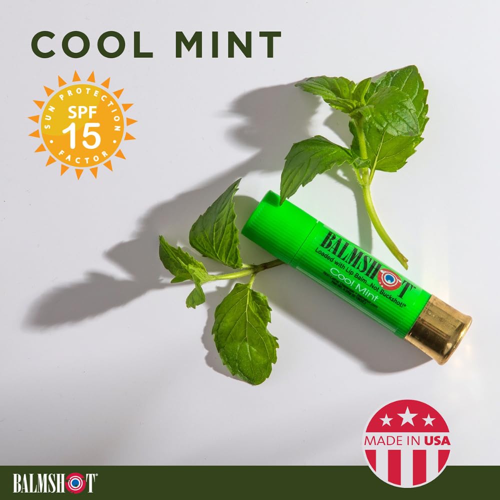 BALMSHOT Lip Balm - Multipack of four (4) BALMSHOT SPF 15 Lip Balms