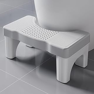 2 Pack Toilet Stool Poop Stool for Squatting, 7'' Portable Potty Stool for Adults, Toilet Stool Squat Adult, Non-Slip Squa...