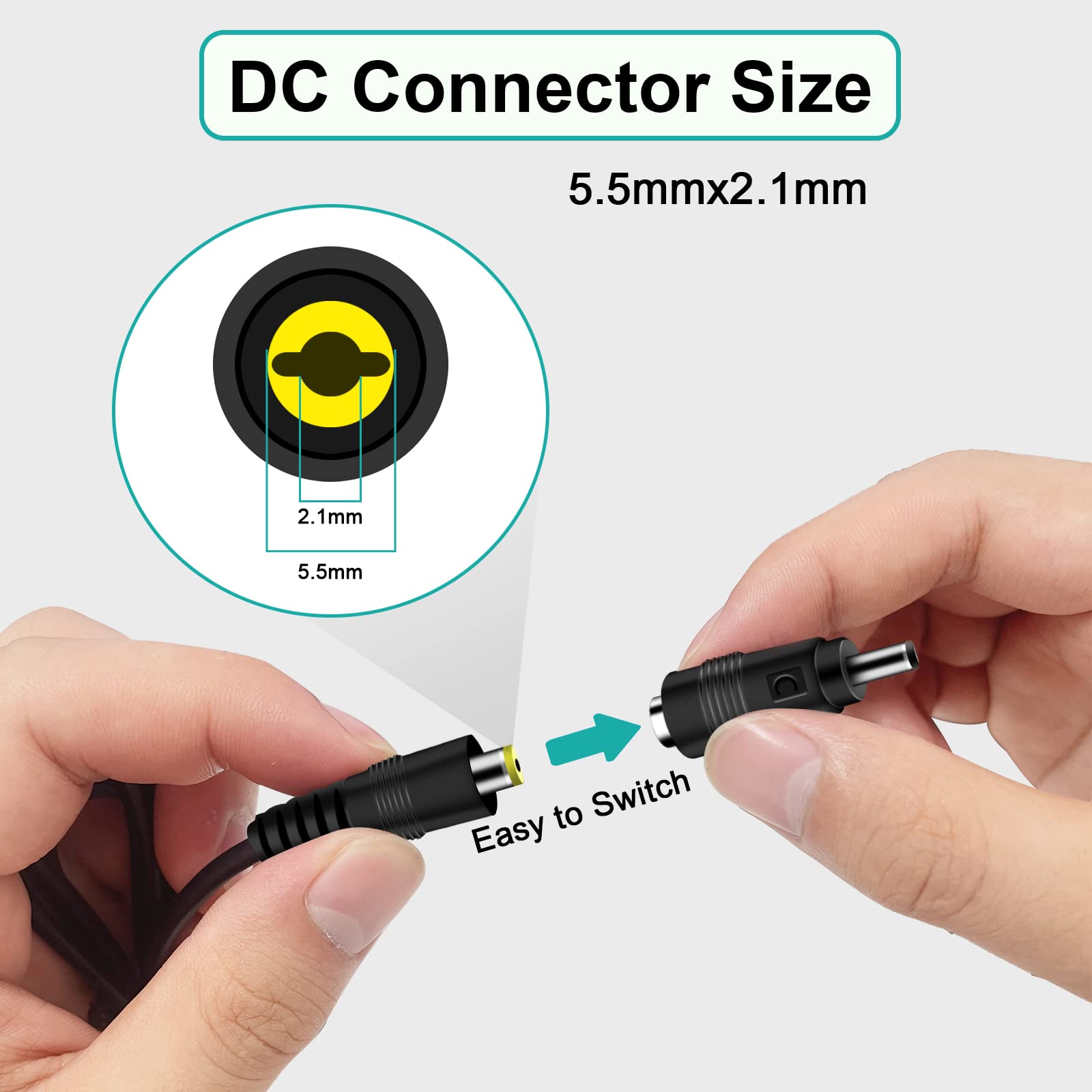 30 W Uniwersalny zasilacz AC na DC 3 V, 4,5 V, 5 V, 6 V, 7,5 V, 9 V, 12 V, 1 A, 2 A, 2000 mA, 2000 mA, maks