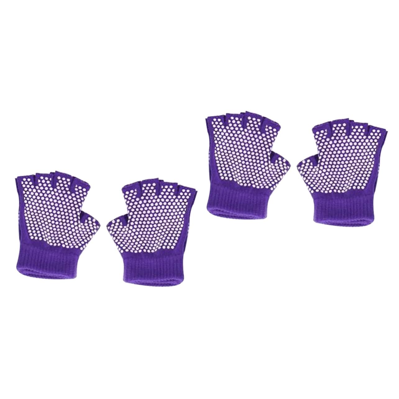 2 pezzi Guanti senza dita Guanti in maglia Guanti neri Guanti ad attrito Tavolo anti in maglia Occhielli da tennis Guanti fitness non intensivo Mezzi guanti antiscivolo Guanti in cotone Yoga