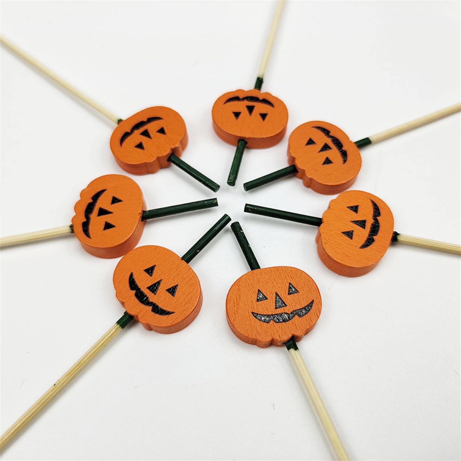 100 Bastoncini Cocktail Di Halloween OOTSR - 13 Cm, Motivi Zucca, Fantasma, Pipistrello, Per Decorare Cibi E Bevande