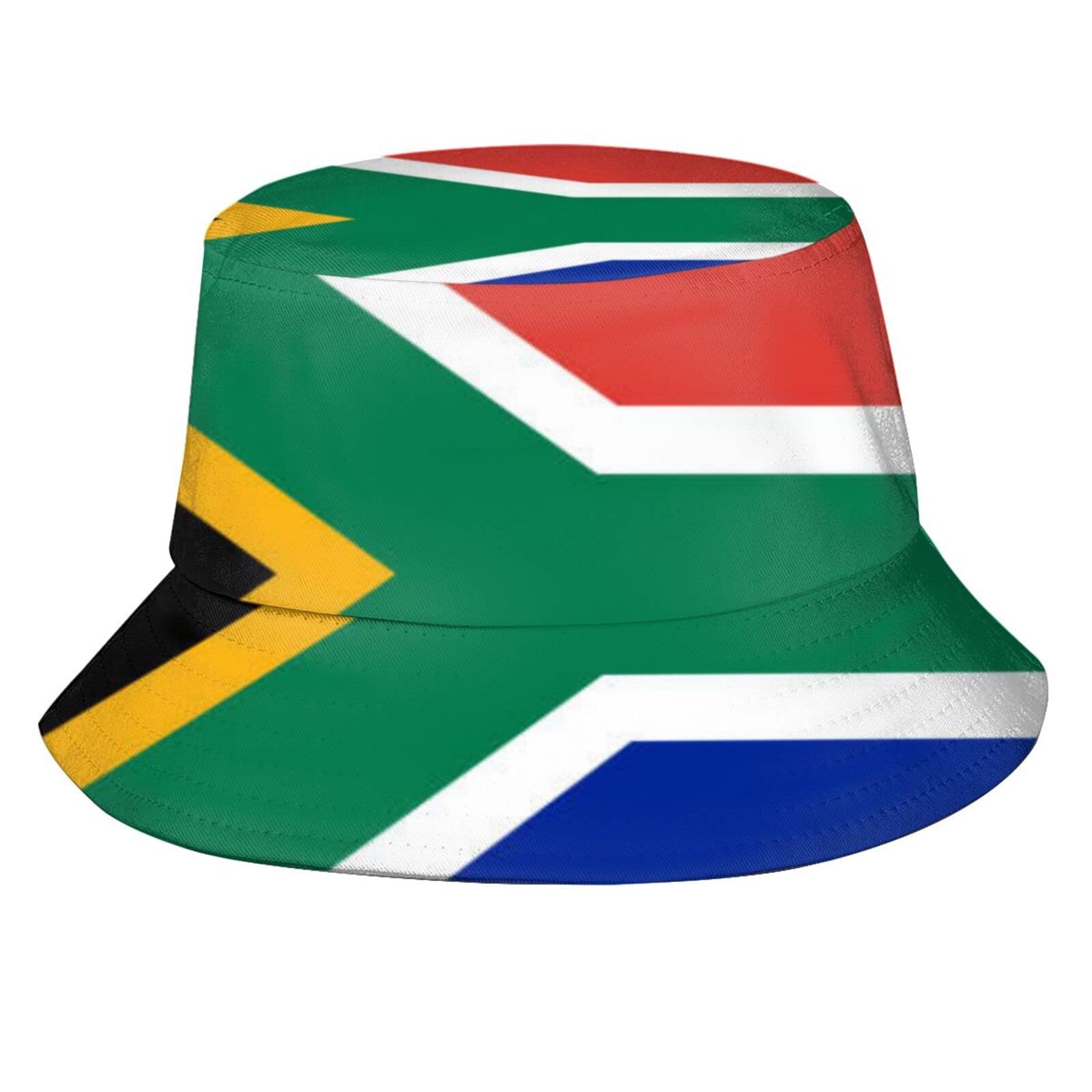 Yingd Unisex #477 Bucket Hat South African National Flag Bucket Hat Soft Breathable Fisherman Hat Summer Sun Hat For Women Men Casual Hat
