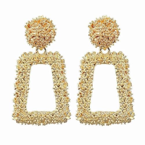 Big Vintage Earrings For Women Gold Geometric Statement Earring Metal Earing Hanging Fashion Jewelry Gift Wholesale