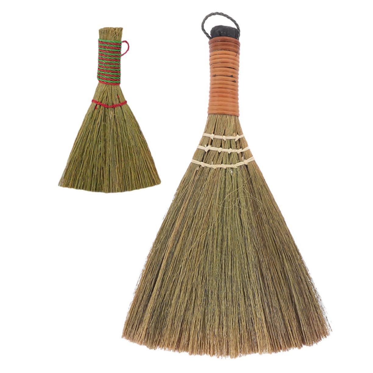 BCOATH Hand Held Short Broom Tabletop Dust Broom Natural Bristles for Dust Removal