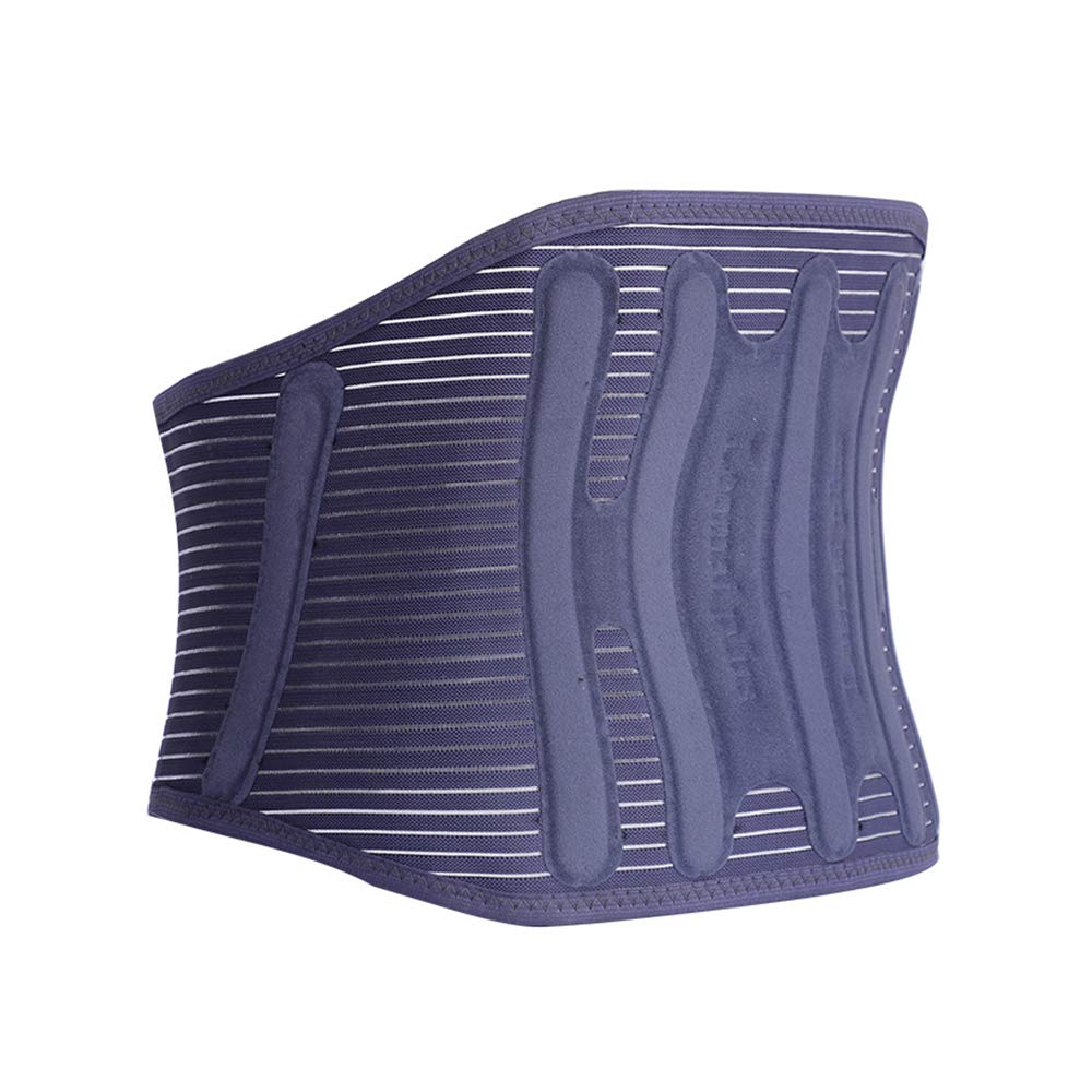 Fascia Lombare Supporto Schiena, Fascia Lombare per Mal di Schiena, Cintura Lombare con Molle di Rinforzo e Doppie Cinghie Regolabili, Fascia Schiena per Uomo e Donna,L