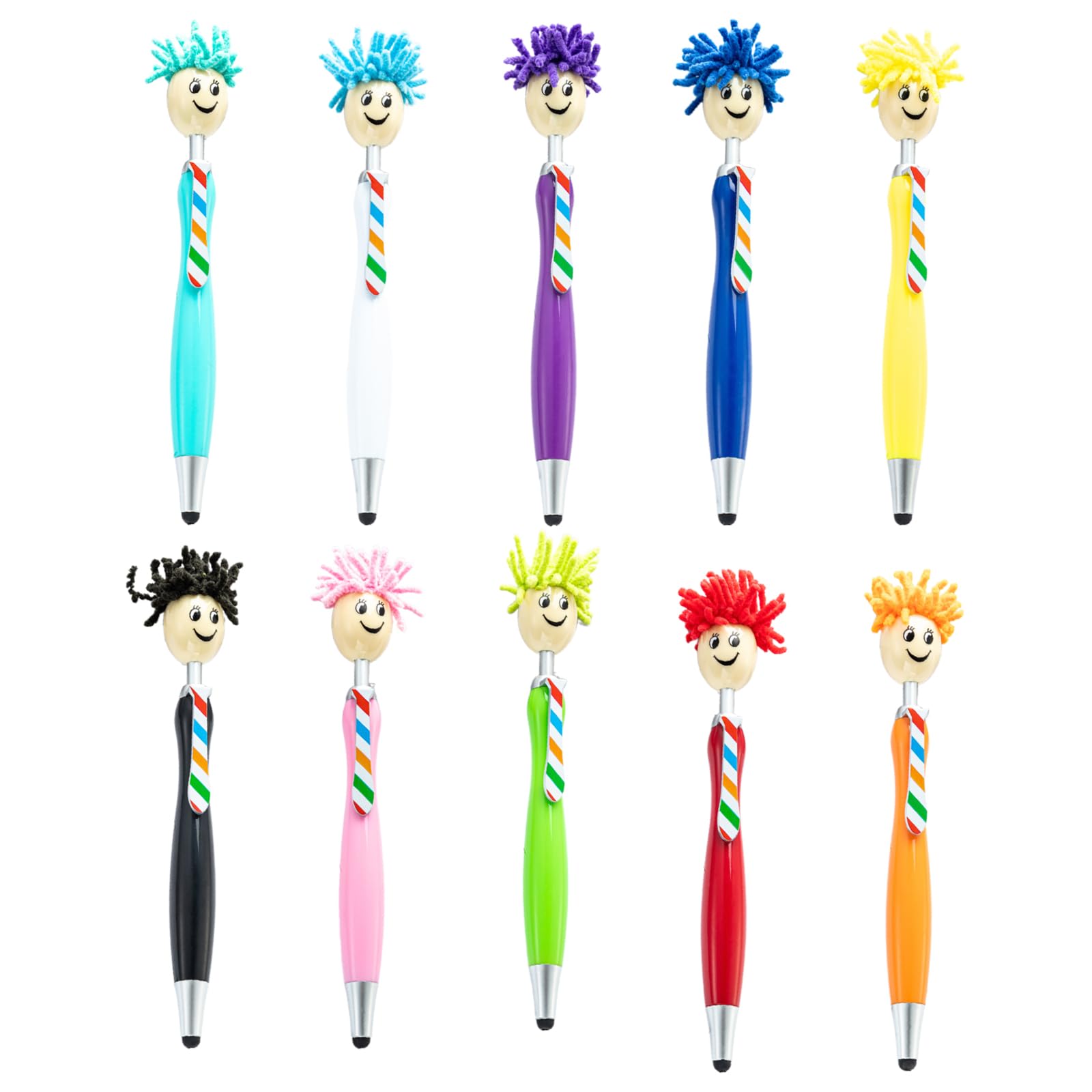 Maxtonser 10Pieces Multifunctional Ballpoint with Touching Screen Tip, Retractable Ballpoint Pen for Writing Drawing Noting