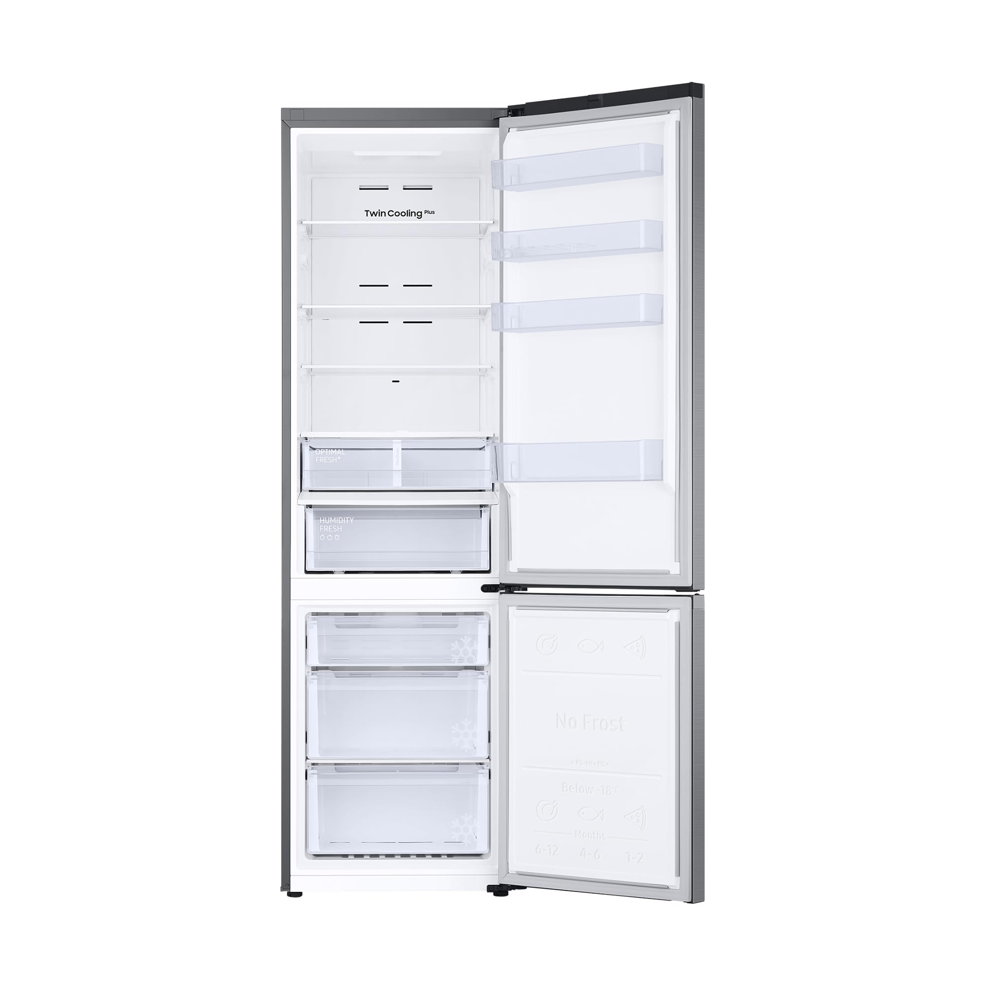 Samsung Frigorífico Combi No Frost 203cm 387L SpaceMax RB38C607AS9/EF | Twin Cooling Plus, Máxima eficiencia energética, SmartThings AI Energy Mode, Cajón Optimal Fresh+, Gran Capacidad