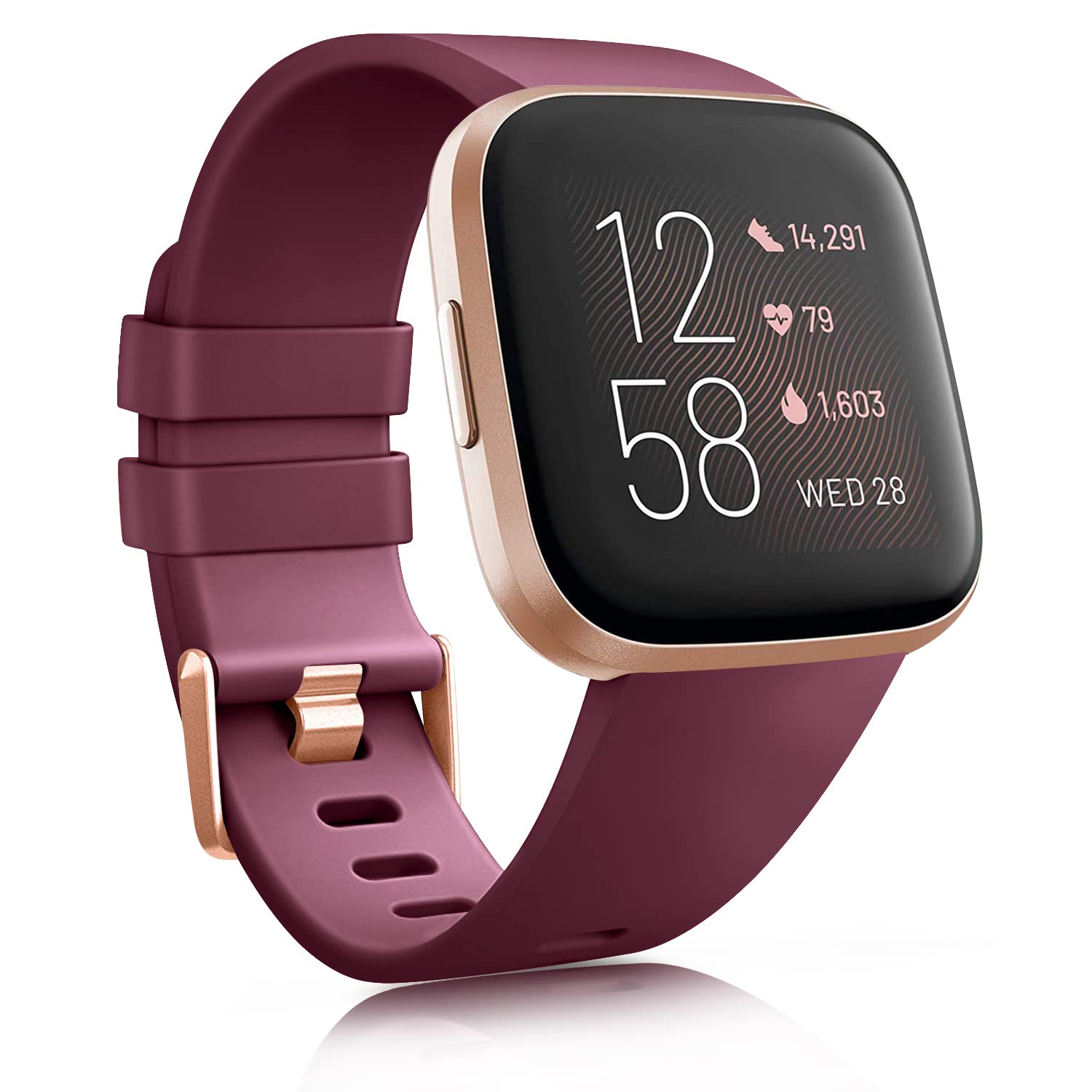 Zoye Silicone Straps Compatible with Fitbit Versa 2 Straps/Fitbit Versa Strap for Women Men, Classic Soft Replacement Sport Wristbands Accessories for Women Men