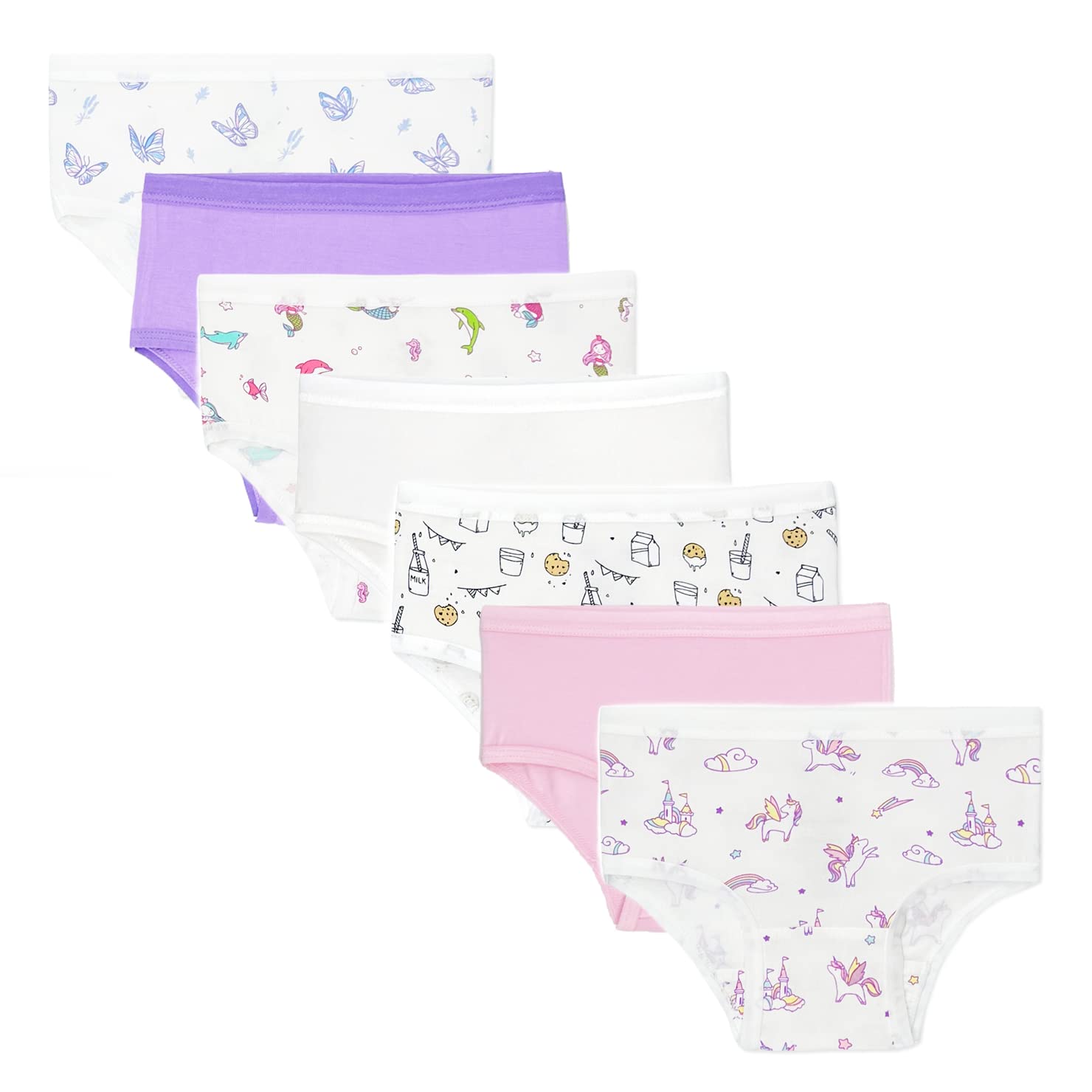 Bellabu Bear Girls Rayon from Bamboo Underwear 7-Pack