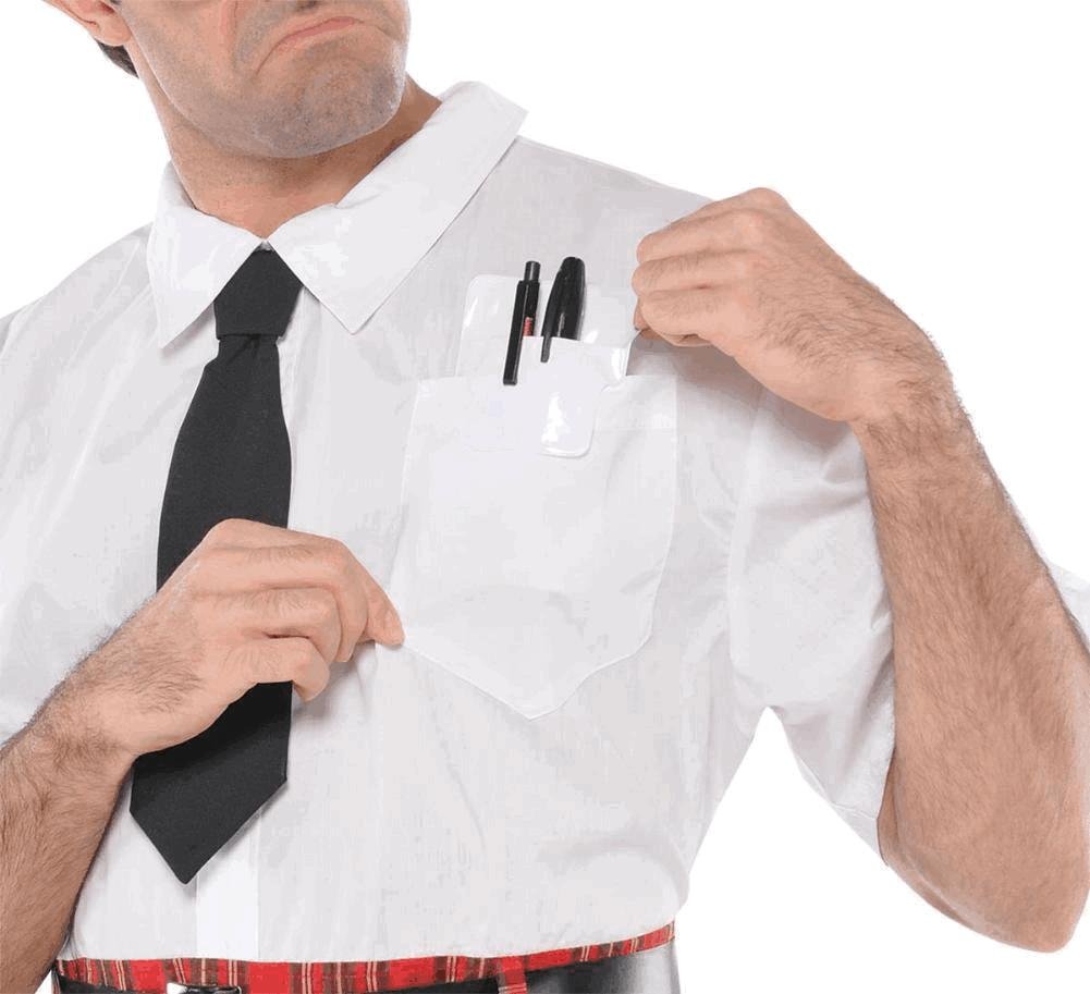 Amscan, Nerd Pocket Protector Costume Accessory - Standard Size, White - 1 Pc.