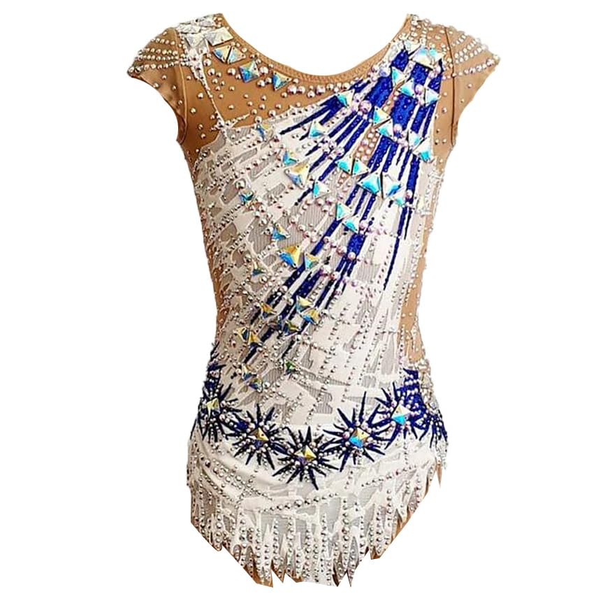 Women's Dance Artistic Gymnastics Leotard Activewear Diamond Diamond Girls Figure Ice Skating Competition Costumes,A,4/6