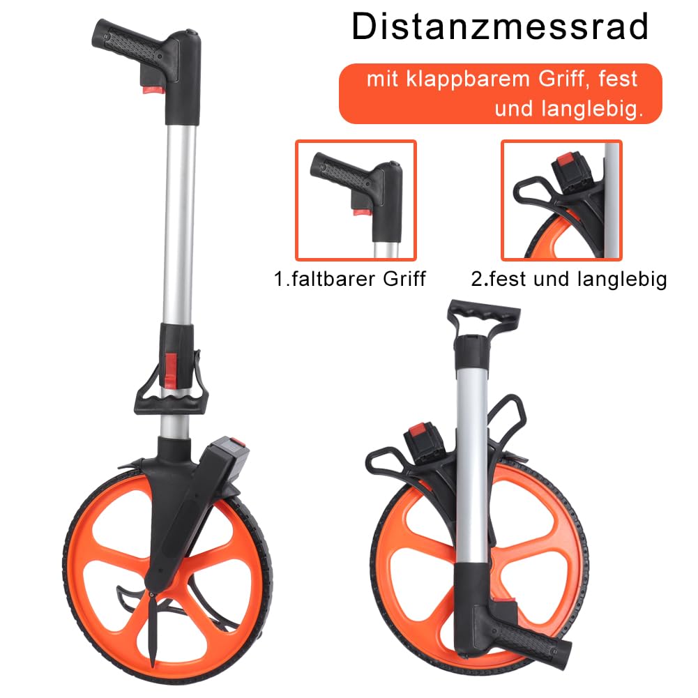 Messrad Meterzähler Meßrad Messrad Kaufen Handmessrad, 0–9999,9 Fuß Reichweite, Mechanischer Zähler Mit Landmaß