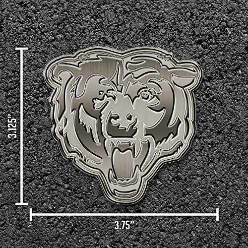Image of Rico Industries NFL Football Standard Oval Antique Nickel Auto Emblem for Car /Truck /SUV