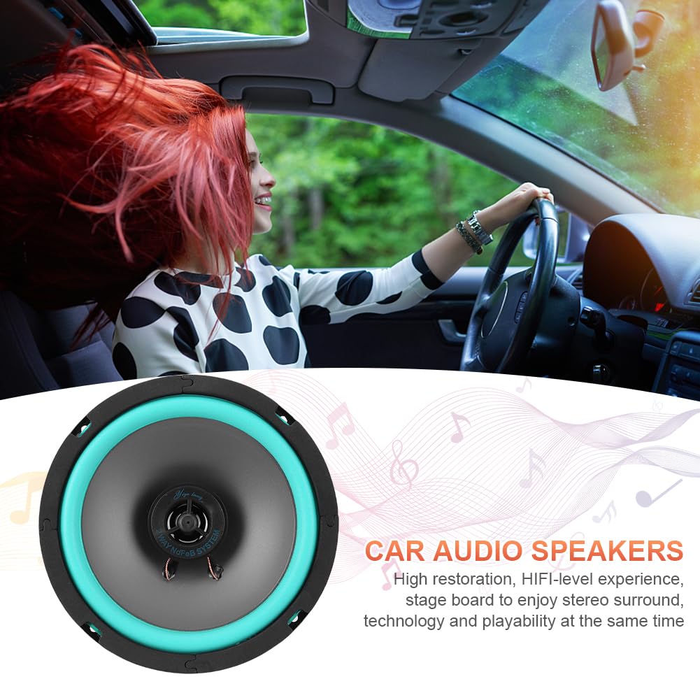 Haut-Parleur Coaxial Voiture 16.5 Cm (6.5") - Système Audio Avec Bobine Vocale Et Coque Fer - Améliore Qualité Sonore, Facile à Installer