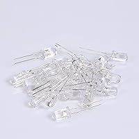 Vista 17 de 100 bombillas LED transparentes, diodos de emisión de luz, 0.2 pulgadas (multicolor)