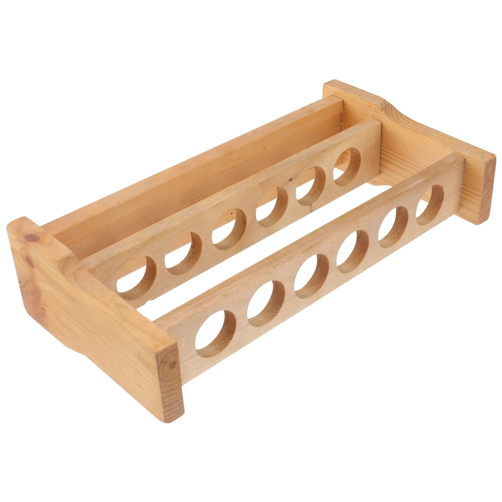 Clear Test Tube Rack for Laboratory, Wooden Test Tube Rack Storage Holder for Laboratory Science Classroom Home Use