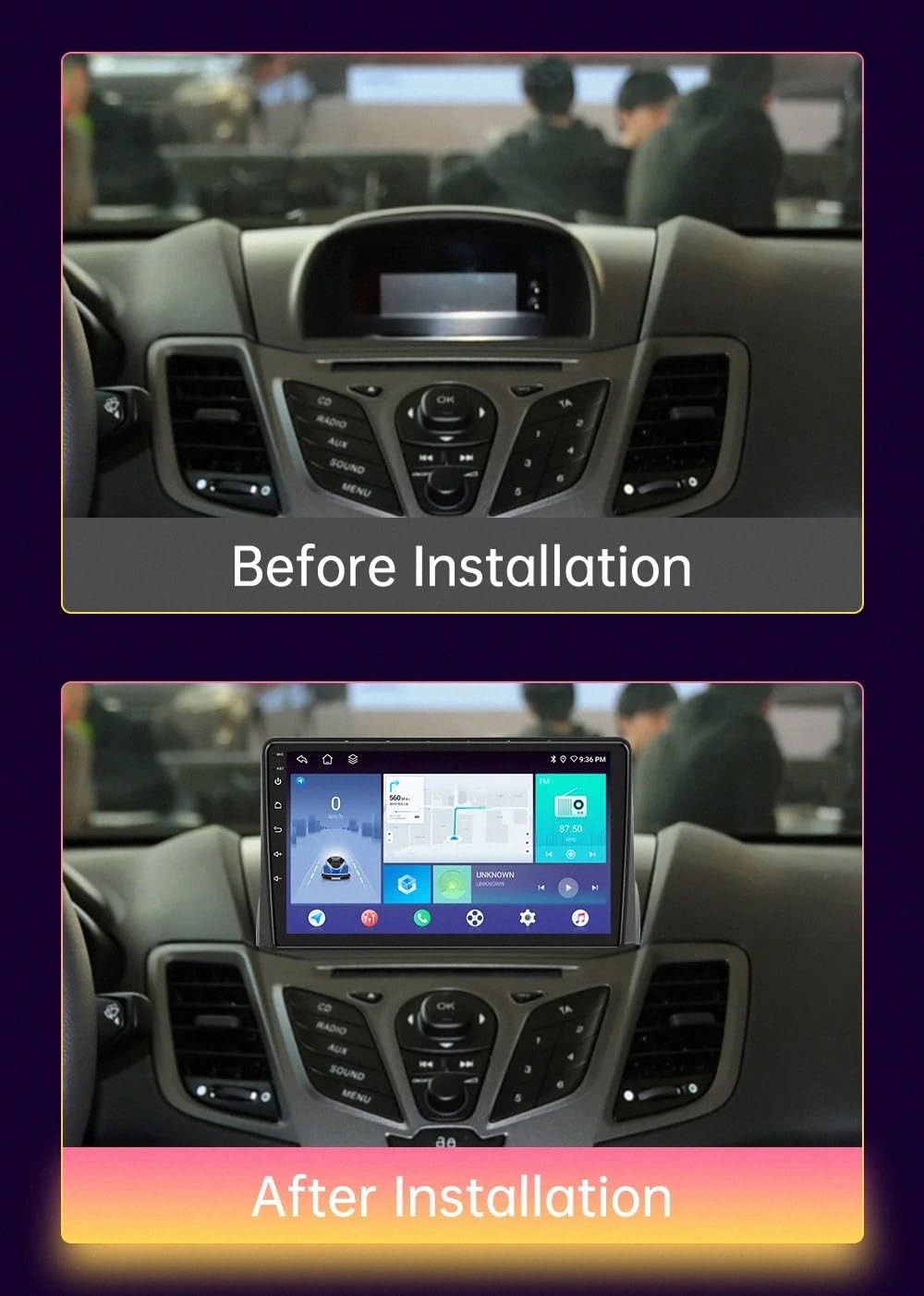 Autoradio Gps Navigazione Stereo 2 Din per Citroen Nemo 2008-2017 Wireless Carplay Android Auto Stereo Auto Bluetooth Ips con Pantalla Táctil con Gps, 4 Nucleo 2G+32G