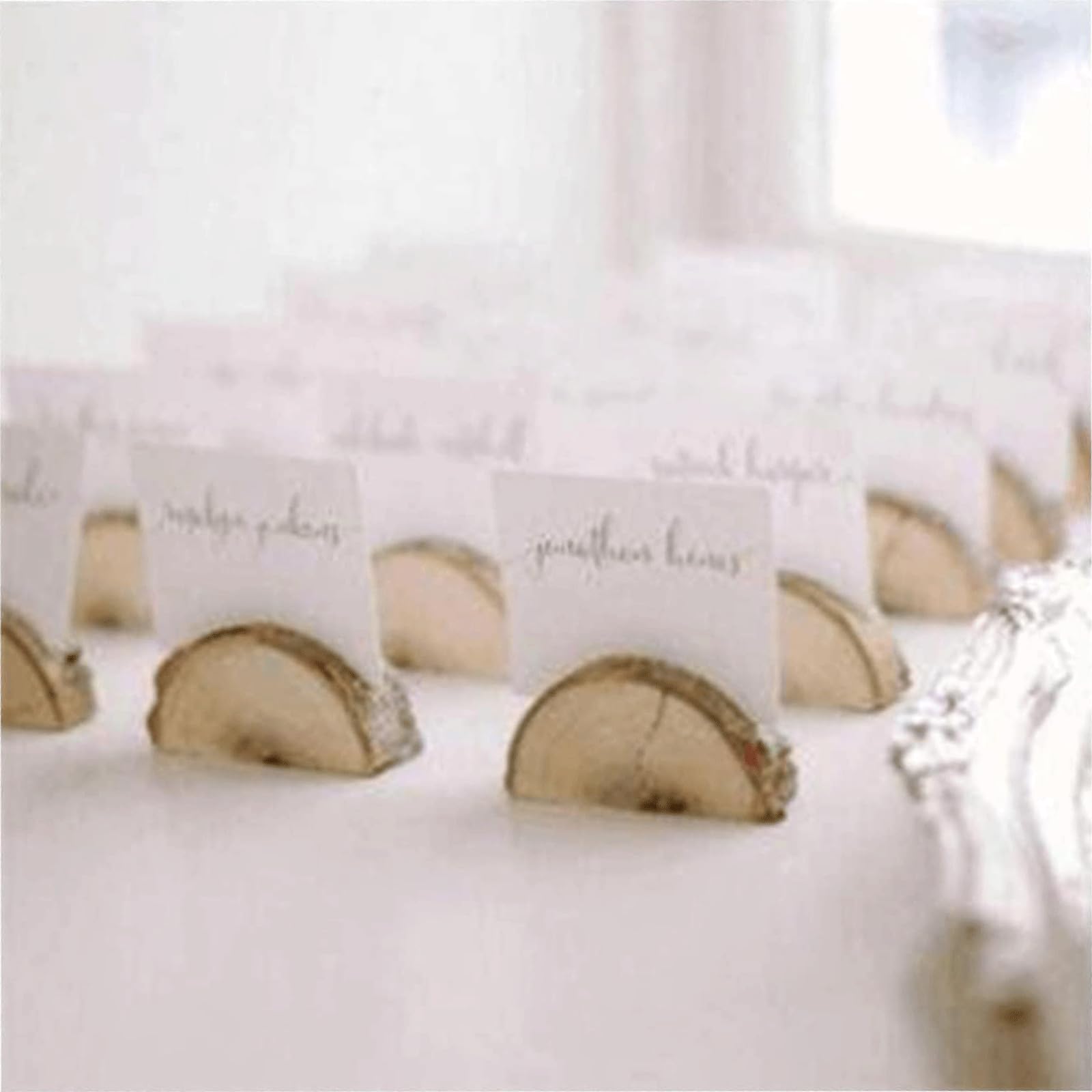 Porte-nom en Bois, Porte-Papier, Support en Panneau Acrylique, Porte-Places en Bois, numéro de Table à Clip pour Les dîners, Noms d'invités, Signes Alimentaires