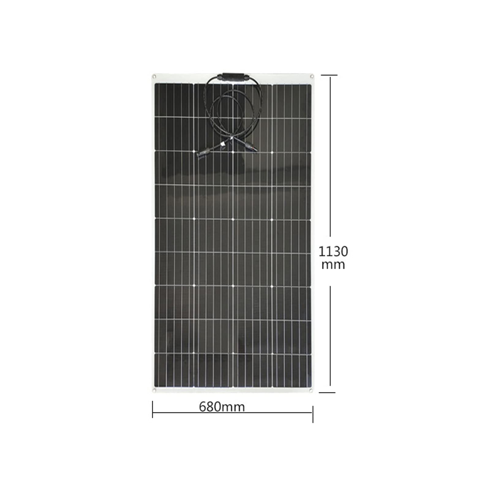 Panneau Solaire Souple, Solaire Souple, Solaire Flexible Module, 12V Haute Efficacité Photovoltaïque Monocristallin pour Hors Réseau RV Maison Cabine Caravane Camping Car Bateaux Toits,150w