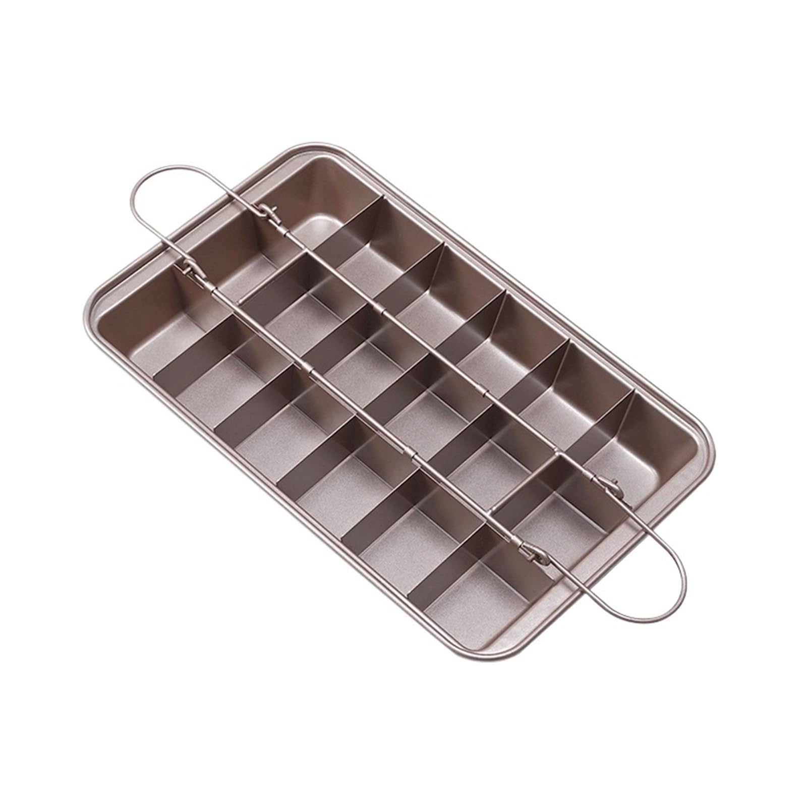 Molde Magdalenas Horno Antiadherentes Metálicos Molde Para Magdalena Cuadrados Fáciles De Desmoldar Bandeja Para Hornear Brownie Utensilio Grueso(Lightweight)