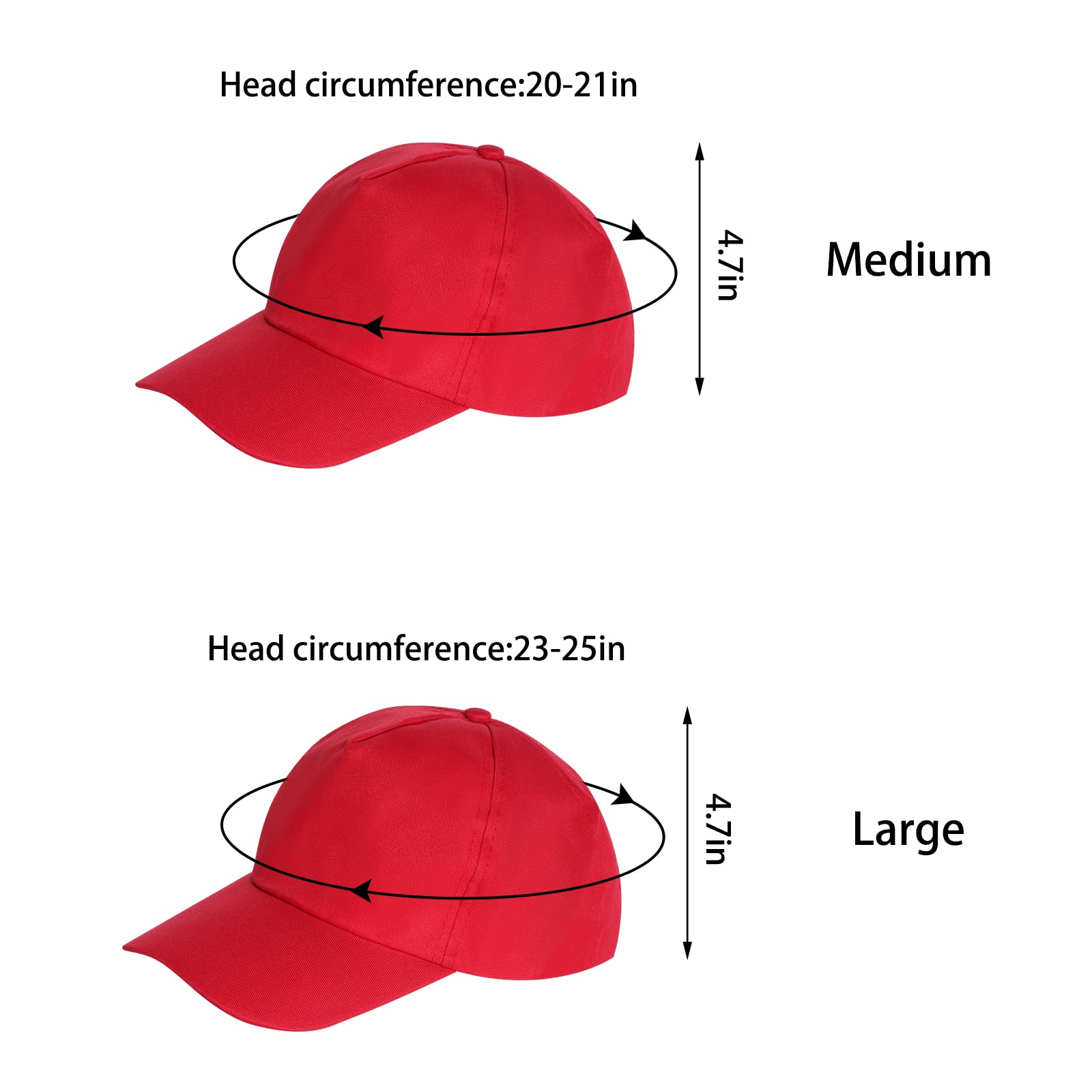 Yookat 10 cappellini da baseball per bambini fai da te cappelli rossi fai da te cappelli da baseball per bambini cappelli da baseball per fai da te (rosso)