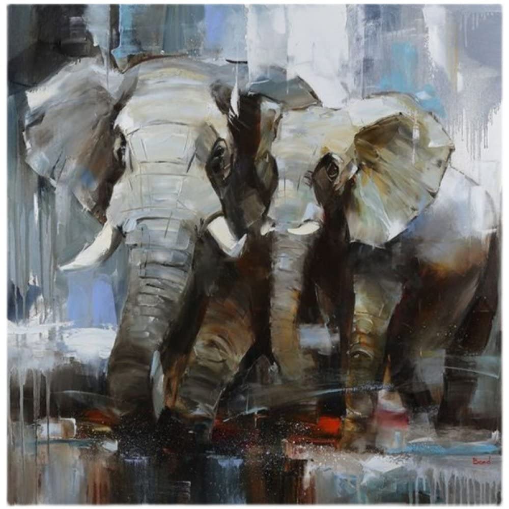 Tableau éléphants romantique crée une ambiance douce dans la chambre d'enfants et la maison