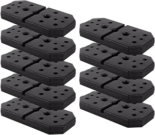 Pack 9 Pesas Rectangulares para Máquina Multifunción Musculación Interior de Cemento Prensado Recubrimiento de Plástico GYMDISK FITFIU Fitness