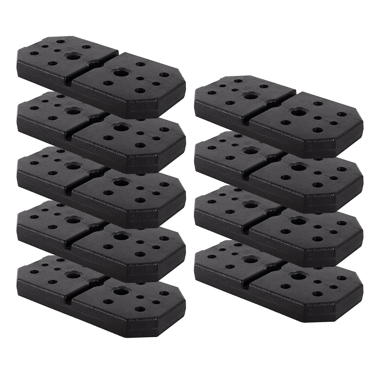 Pack 9 Pesas Rectangulares para Máquina Multifunción Musculación Interior de Cemento Prensado Recubrimiento de Plástico GYMDISK FITFIU Fitness
