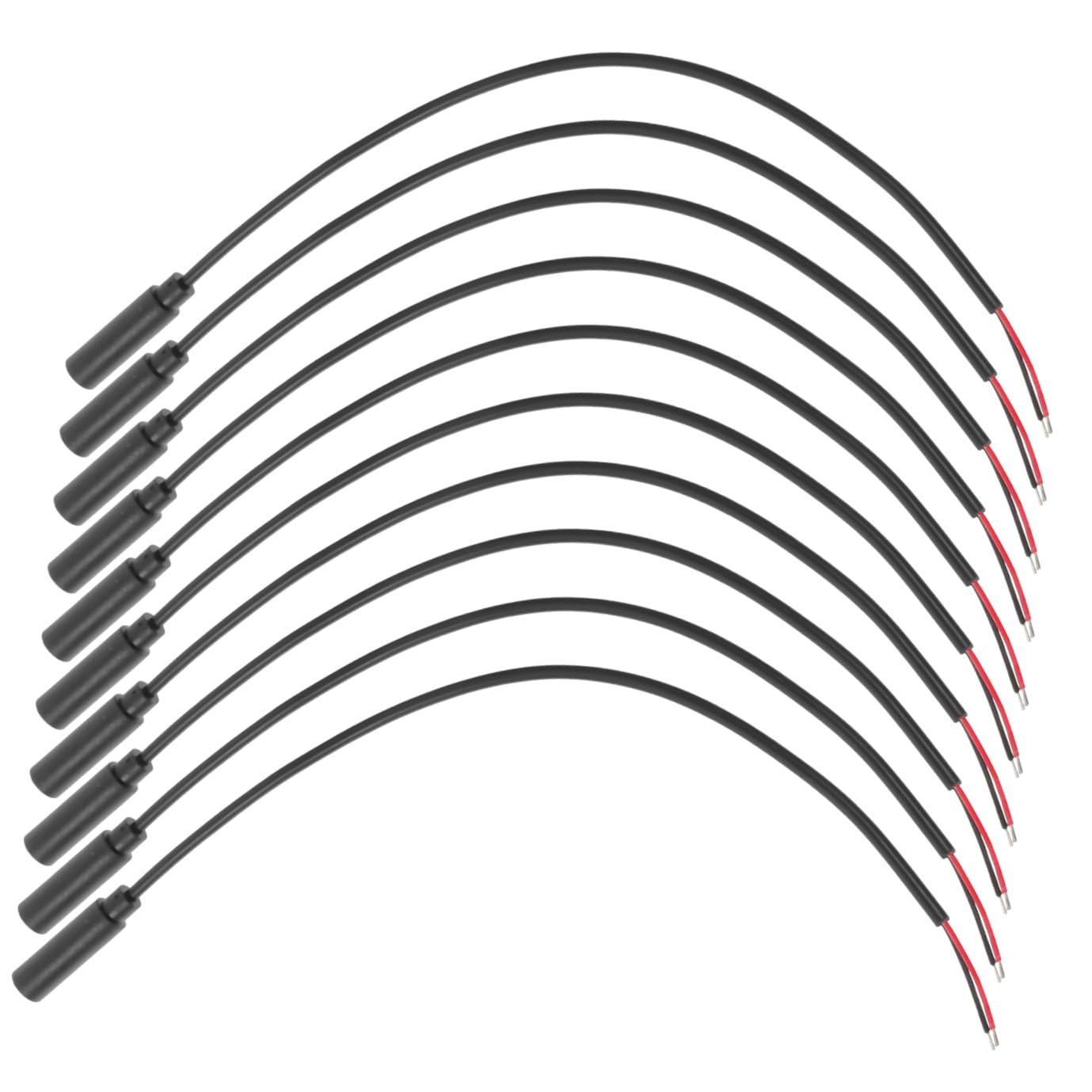 iplusmile 5 Sätze Audioleitung Ohr Mikrofonkabel Stecker Offen Audio- Für Handykabel Speaker Cables Headphone Cable Lautsprecher Kopfhörerkabel Kopfhöreranschlusskabel Aux Black 10 Stück * 5