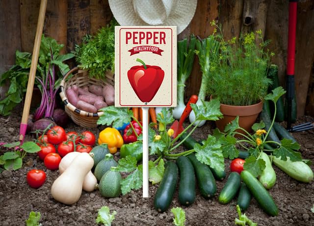 Produktbild von Eveokoki Aluminium Pflanzenetiketten - Wetterfeste Gartenschilder Für Gemüse Und Kräuter