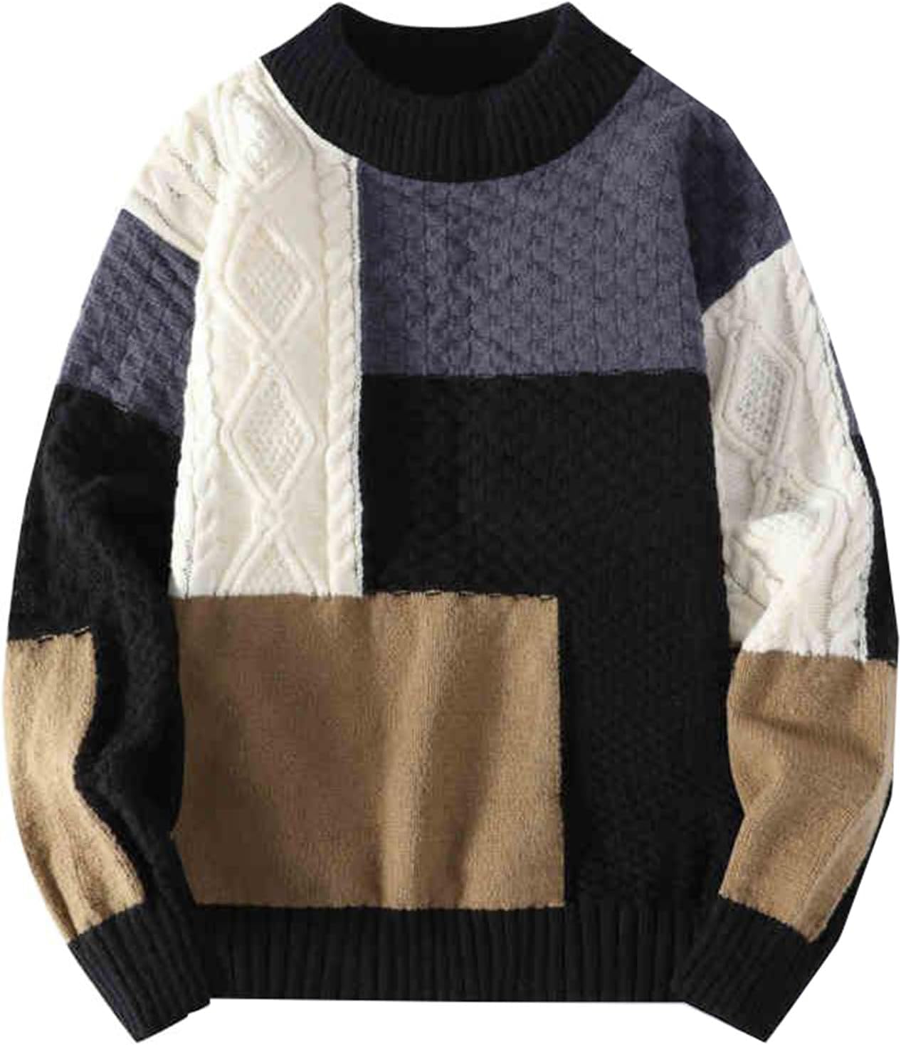 Men's Sweater Winter Plus Velvet Thickened Sweater Warm Base Shirt