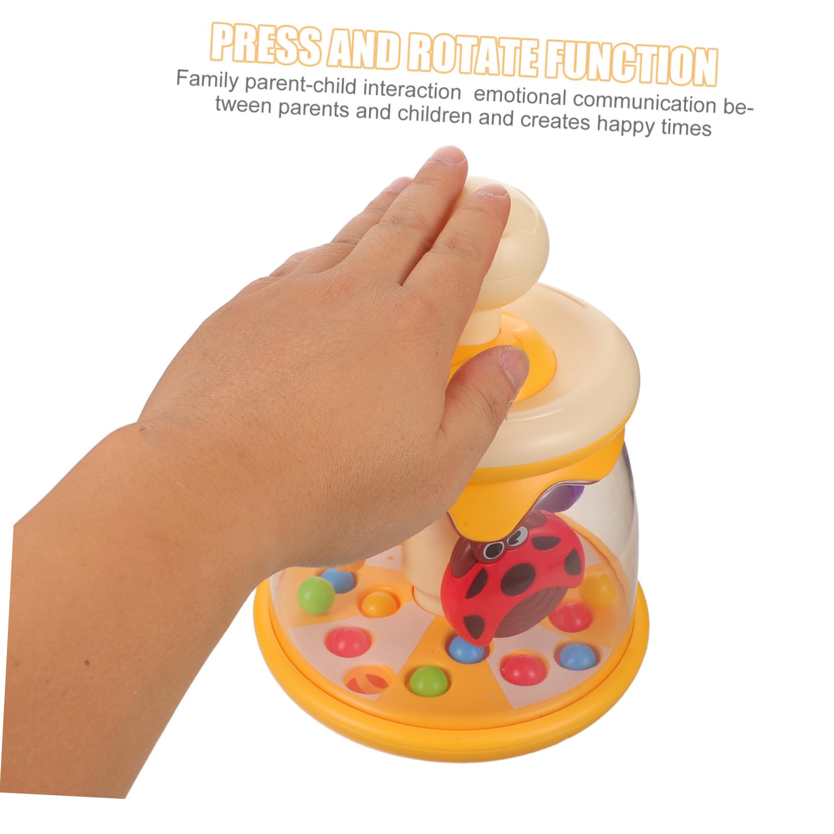 Juguete Sensorial Infantil Pelota Saltarina Interactiva Montessori con Función de Presionar y Girar para Desarrollo Motor y Coordinación Pequeños