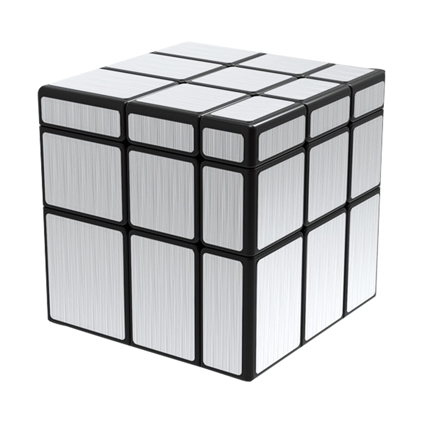 3x3 Mirror-Cube Speed-Cube Speed Smooth Turning Magic-Tube Blocks Shaped Puzzle Toys|Silver Black 57mm