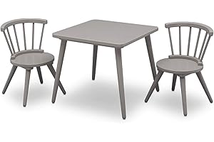 Delta Children Windsor Grey 2 Chair, 3 Piece Set